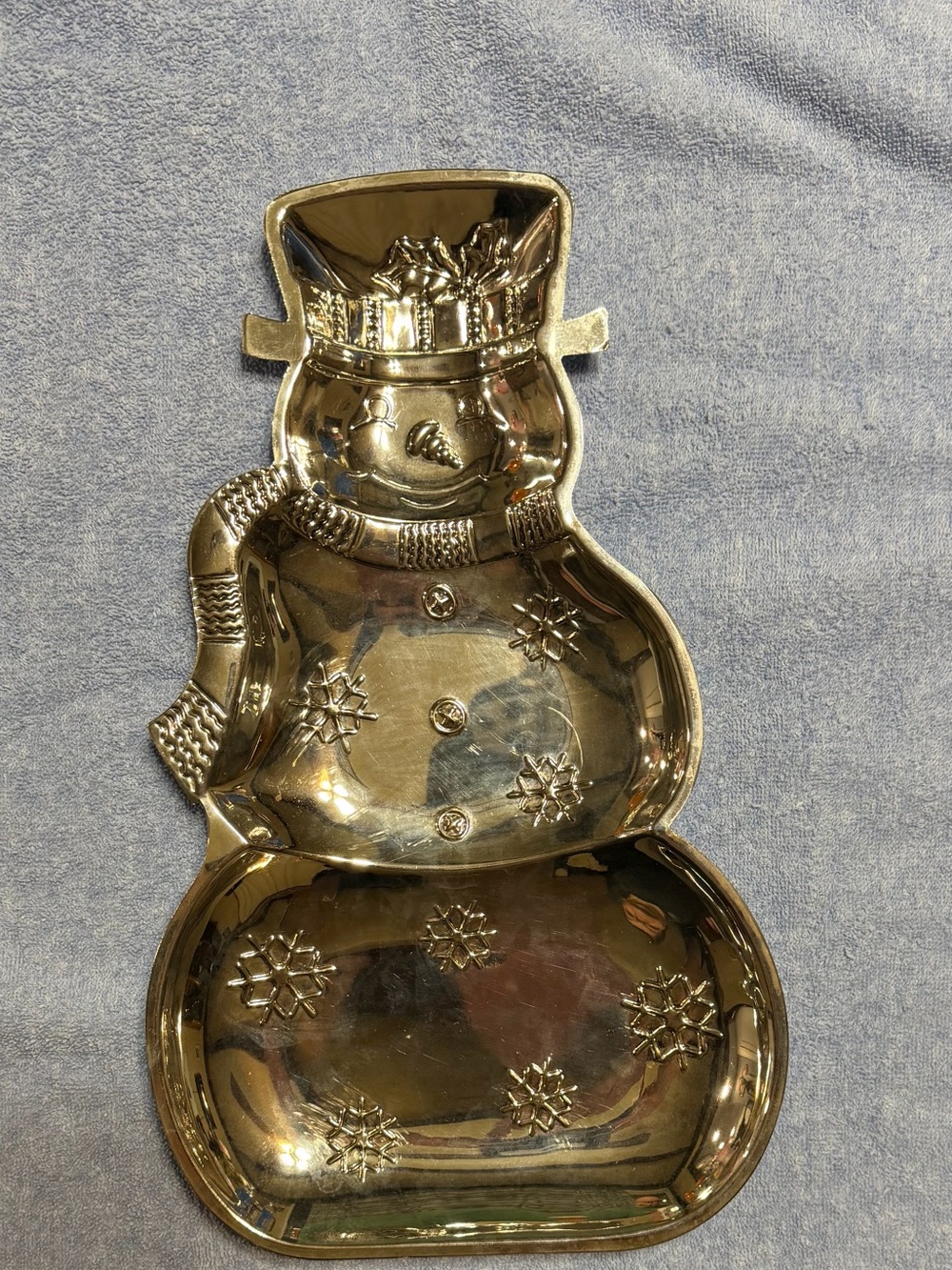 International Silver Company Silver-Plated Holiday Snowman Cookie / Serving Tray